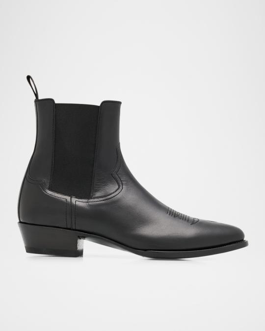 Ralph Lauren Purple Label Leather Chelsea Western Boot | Neiman Marcus