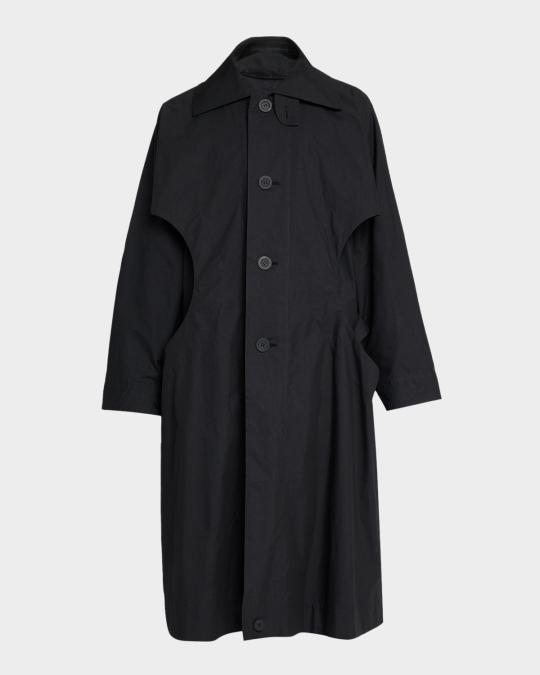Homme Plissé Issey Miyake Men's Cavity Long Coat | Neiman Marcus
