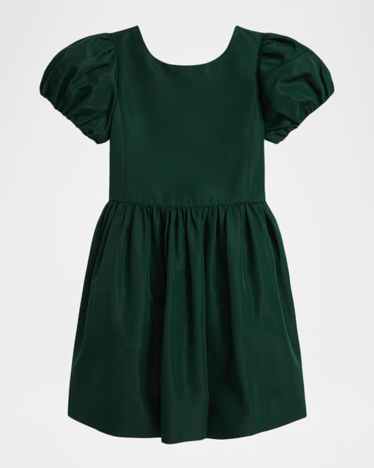 Polo Ralph Lauren Girl's Balloon-Sleeve Fit & Flare Taffeta Dress, Size  2-6X | Neiman Marcus