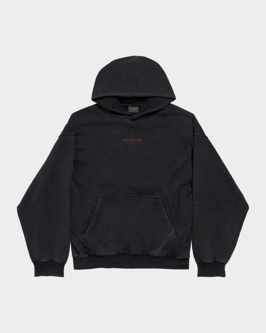 Balenciaga Medium Fit Cotton Hoodie | Neiman Marcus