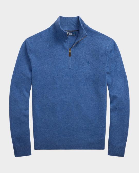 Polo Ralph Lauren Men's Merino Wool Knit Quarter-Zip Sweater
