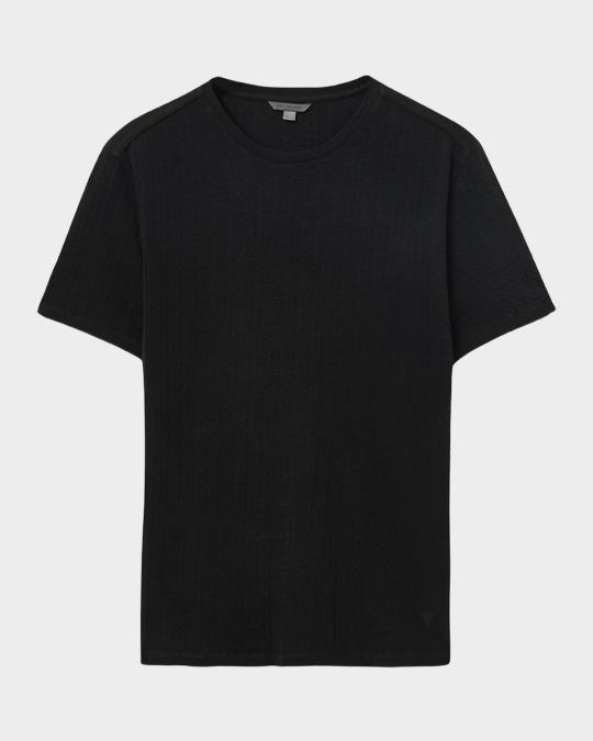John Varvatos Men's Brasse Chain-Stitch Crewneck T-Shirt | Neiman Marcus