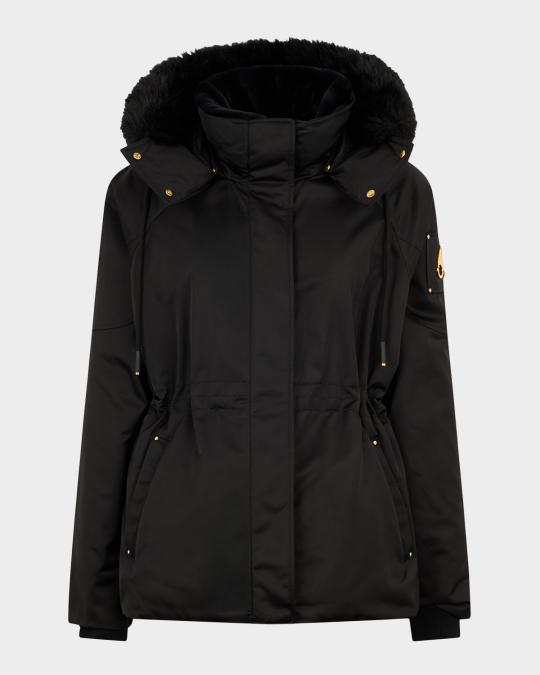 Moose Knuckles Stirling Satin Parka with Removable Hood | Neiman