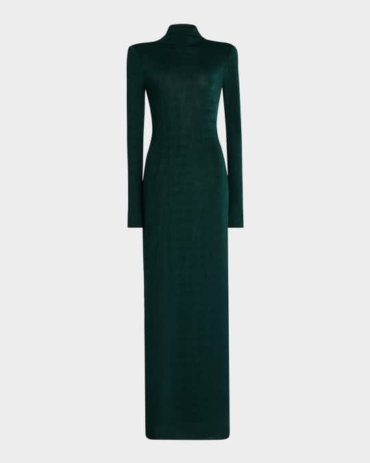 SEROYA Kim High-Neck Maxi Dress | Neiman Marcus