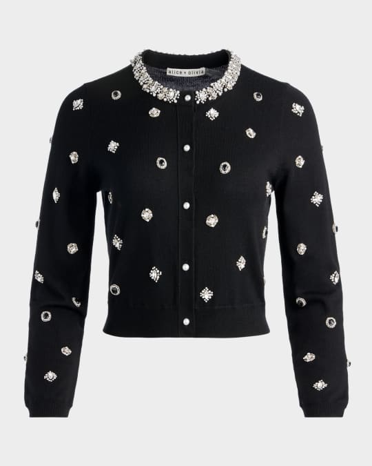 まりママ  alice+oliviaリップカーディガン ALICE + OLIVIA Daroda Lip Cardigan | Neiman Marcus