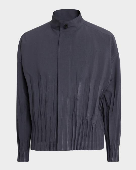 ISSEY MIYAKE IMMEN WAFT NAVY ブルゾン 25AW IM MEN Men's Waft Blouson Jacket | Neiman Marcus