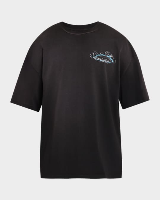 Amiri Men's Crystal-Print Chateau Amiri Cotton T-Shirt | Neiman Marcus