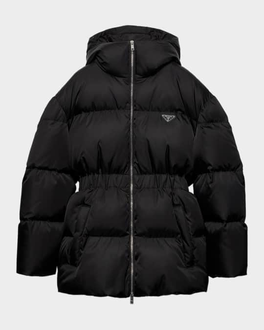 ジャケット・アウター PRADA SPORTS hooded high neck jacket Prada Re-Nylon Hooded Down Jacket | Neiman Marcus