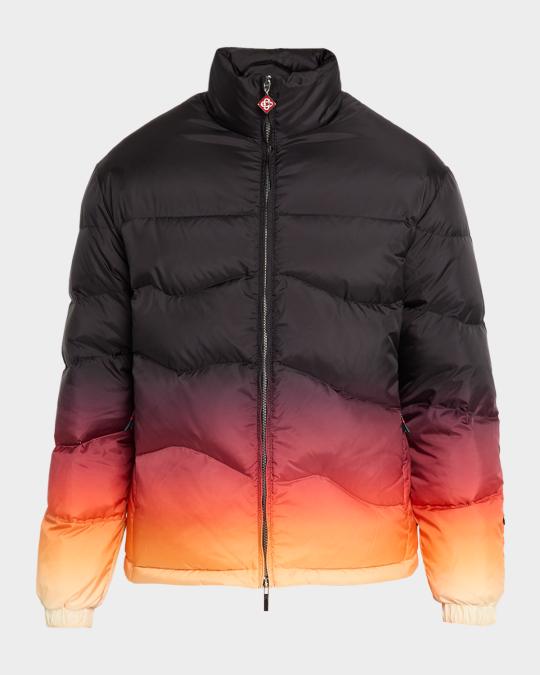 Casablanca Men's Gradient Quilted Down Puffer Jacket | Neiman Marcus