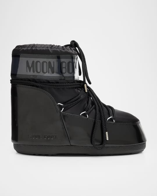 Moon Boot Icon Glance Satin Low Snow Boots | Neiman Marcus