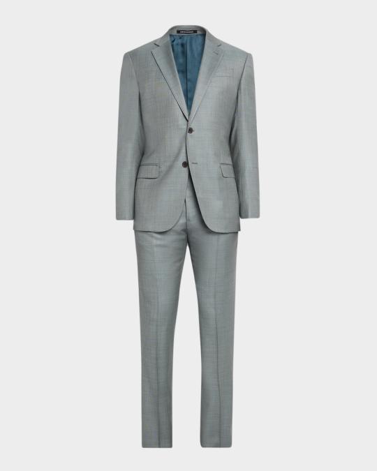 Emporio Armani Men's G Line Wool Sharkskin Two-Piece Suit | Neiman