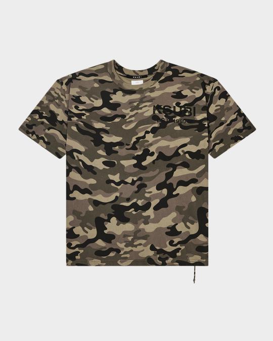 Ksubi Men's State Halen Camouflage Oversized Logo T-Shirt | Neiman