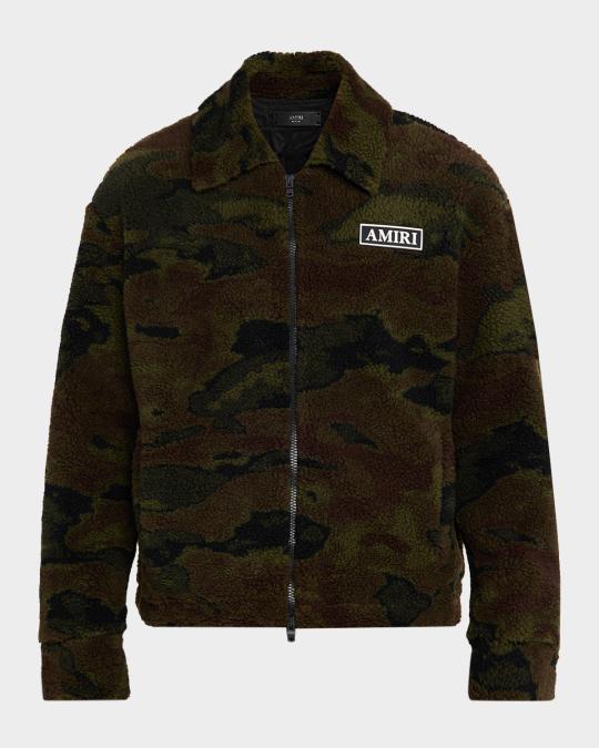 迷彩 コットン ミリタリージャケット　AMIRI Amiri Men's Camouflage Fleece Full-Zip Blouson | Neiman Marcus