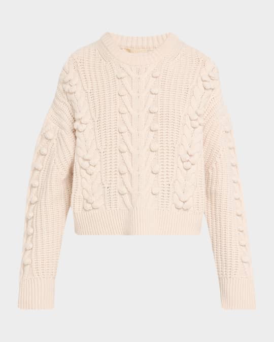 Ulla Johnson Indra Cashmere-Wool Cable-Knit Sweater | Neiman Marcus 