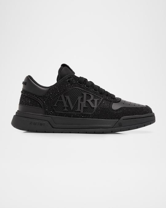 Amiri Men's Crystal Classic Leather Low-Top Sneakers | Neiman Marcus