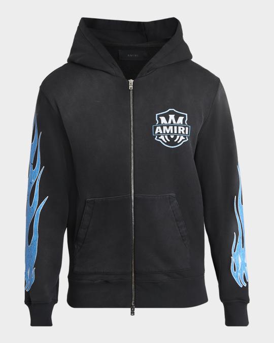 Amiri Men's MA Flames Full-Zip Hoodie | Neiman Marcus