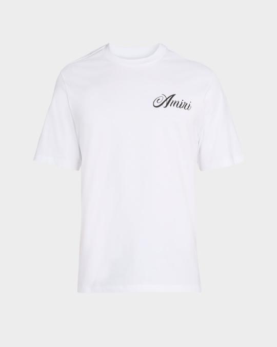 Amiri Men's Mountain Logo Script Cotton T-Shirt | Neiman Marcus