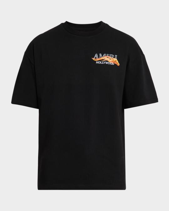 Amiri Men's Flames Amiri Hollywood Cotton T-Shirt | Neiman Marcus