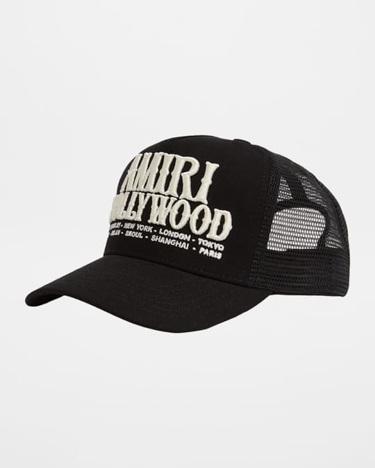 新品 AMIRI HOLLYWOOD TRUCKER HAT / ブラック Amiri Men's Amiri Hollywood Trucker Hat | Neiman Marcus