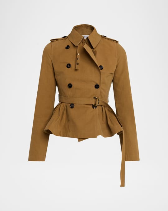 Burberry Isabella Peplum Trench Coat | Neiman Marcus