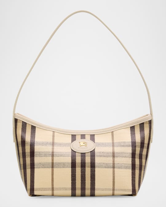 Burberry Highlands Mini Check Shoulder Bag | Neiman Marcus