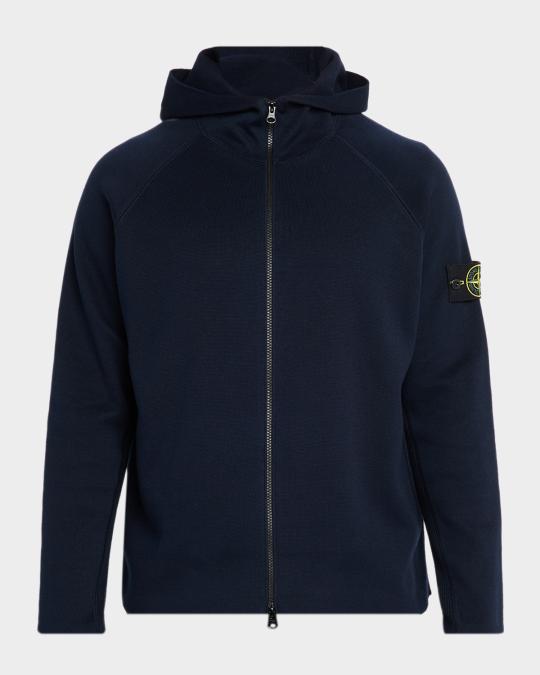 Stone Island Men's Cotton Full-Zip Hoodie | Neiman Marcus