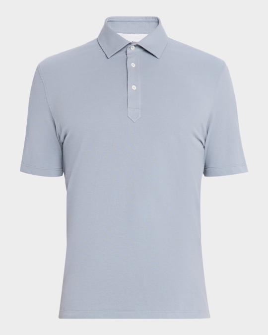 BRUNELLO CUCINELLI ポロシャツ スリムフィットサイズL Brunello Cucinelli Men's Slim Fit Cotton Jersey Polo Shirt