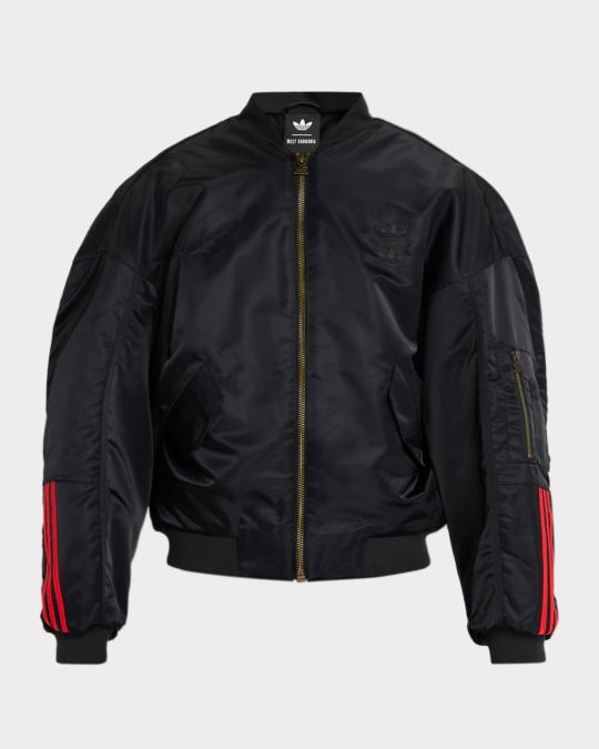 adidas x Willy Chavarria Men's Satin Twill Bomber Jacket | Neiman