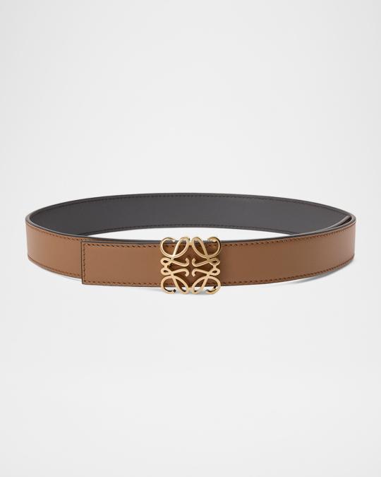 Loewe Anagram Bombe Calfskin Belt | Neiman Marcus display picture 1