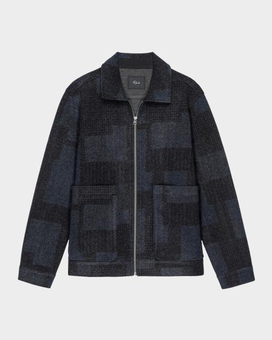 Rails Men's Simon Patchwork Boucle Jacket | Neiman Marcus