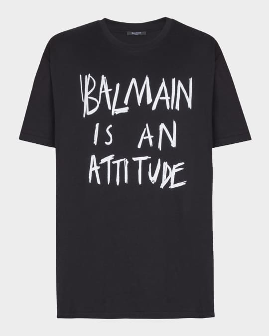 Balmain Men's Balmain Attitude Graphic T-Shirt | Neiman Marcus