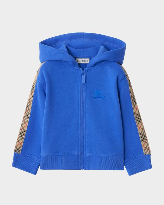 【新品】BURBERRY CHILDRENバーバリー ジャケット パーカー Burberry Boy's Check-Trim Cotton Zip Hoodie, Size 12M-3 | Neiman