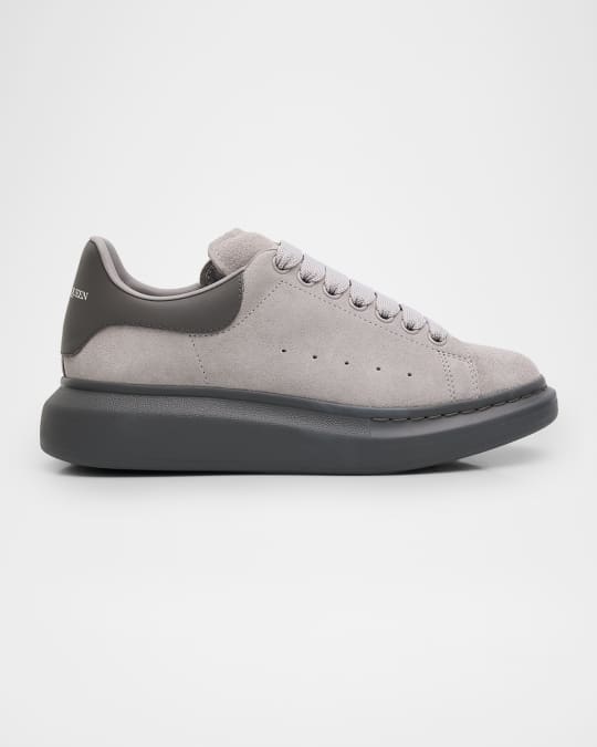 McQueen Men's Oversized Suede Low-Top Sneakers | Neiman Marcus