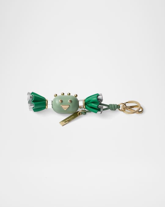 Prada Candy Plexiglas and Leather Key Ring Charm | Neiman Marcus