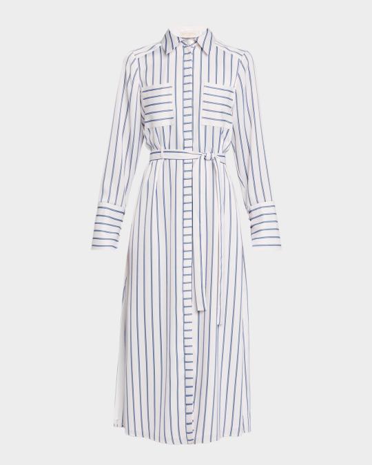 Ramy Brook Miriam Striped Midi Shirtdress | Neiman Marcus