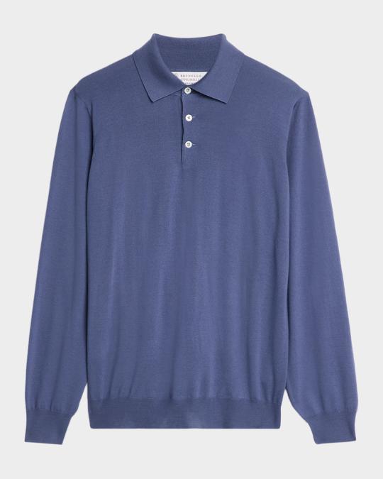 Brunello Cucinelli Men's Wool and Cashmere Half-Zip Sweater
