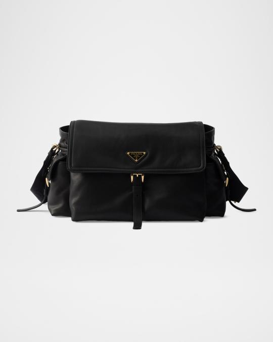 Prada Explore Large Nappa Leather Flap Shoulder Bag | Neiman Marcus