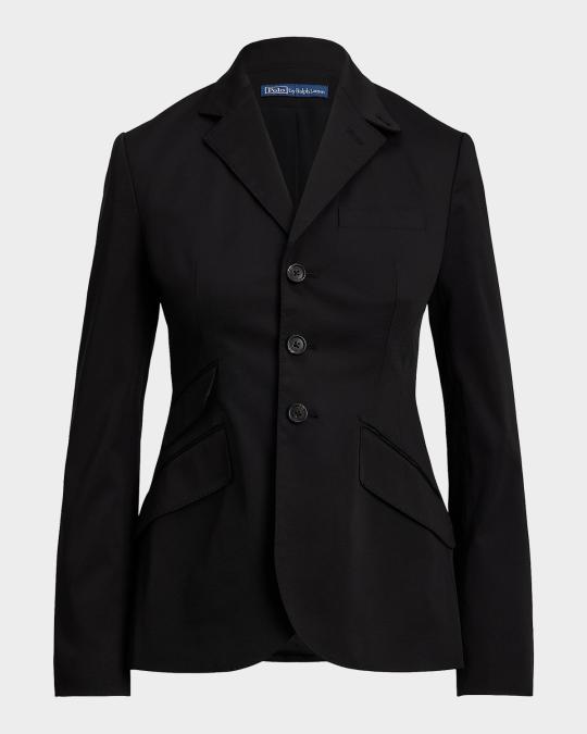 Polo Ralph Lauren Single-Breasted Satin Hacking Jacket | Neiman Marcus