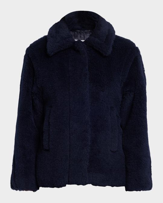 Max Mara Fuggito Alpaca, Virgin Wool & Silk Blend Teddy Coat | Neiman ...