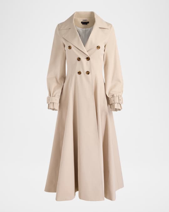 ALICE + OLIVIA Ellie Godet Trench Coat | Neiman Marcus