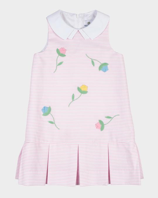 Florence Eiseman Girl s Striped Pique Cotton Dress Size 2T 8 Neiman 