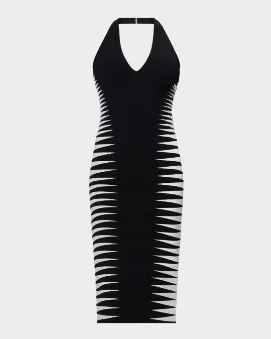 Hervé Léger The Amaris Geometric Bandage Midi Dress