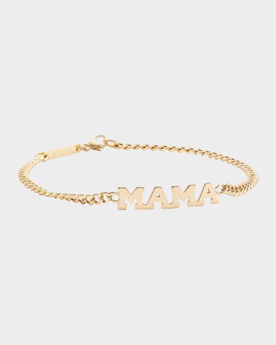 Zoe Chicco 14K Yellow Gold Mama Small Chain Bracelet | Neiman Marcus