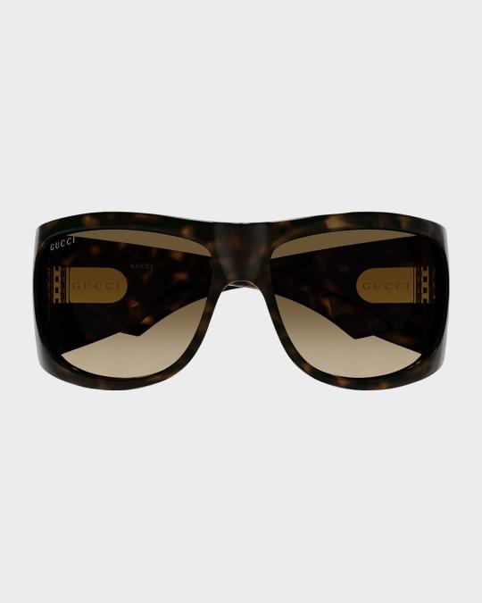 Gucci Double G 66mm Square Sunglasses | Neiman Marcus