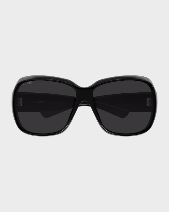 Gucci Logo 70mm Square Sunglasses | Neiman Marcus