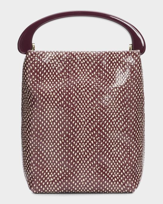 DRIES VAN NOTEN パイソン柄 バッグ レザー Dries Van Noten Snake-Embossed Leather Top Handle Bag | Neiman Marcus