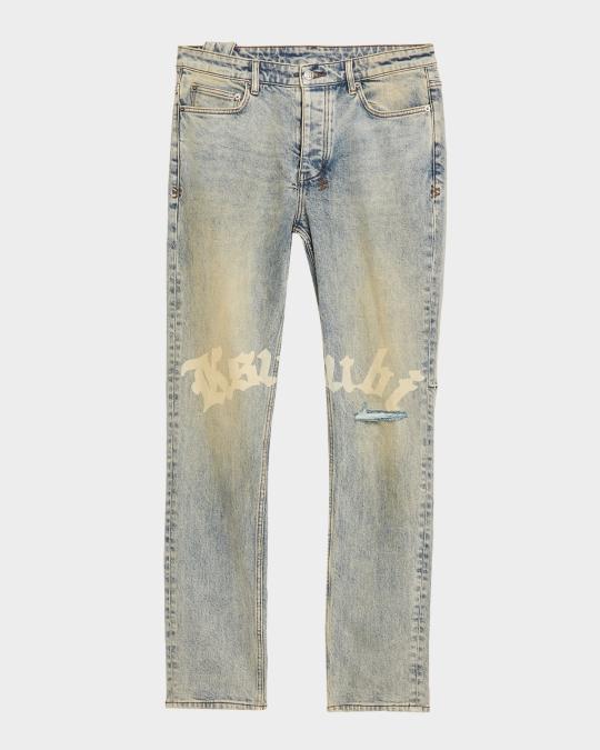 Ksubi Men's Chitch Stature Trashed Slim Fit Jeans | Neiman Marcus