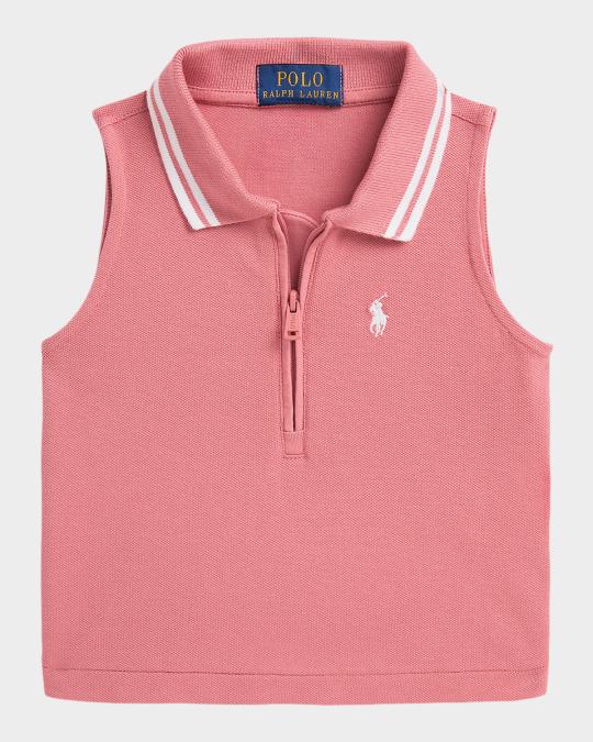 Polo Ralph Lauren Little Girl's & Girl's Stretch Mesh Half-Zip