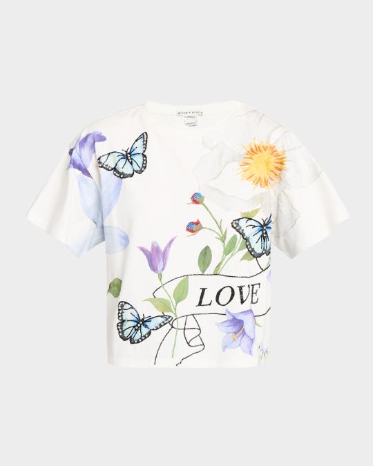 ALICE + OLIVIA Evan Embellished Short-Sleeve T-Shirt | Neiman Marcus