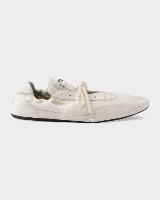 Prada Collapse Canvas Low-Top Sneakers | Neiman Marcus